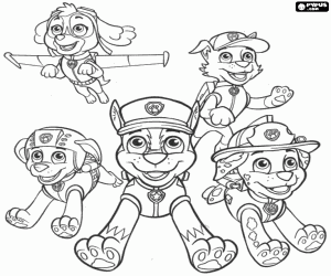 Pintar Cinc dels gossos Paw Patrol