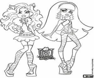 Pintar Clawdeen i Cleo, Monster High