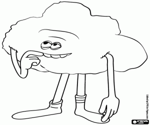 Pintar Cloud Guy, un personatge de Trolls