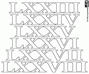 Pintar Per comptar de 73 a 78 com els romans