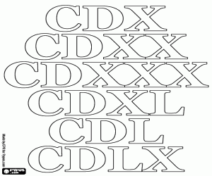 Pintar Per comptar en desenes de 410 a 460