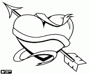 Pintar Cor amb la fletxa de Cupido