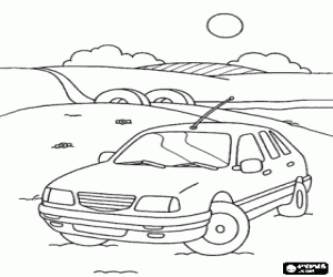 Pintar Cotxe en el paisatge