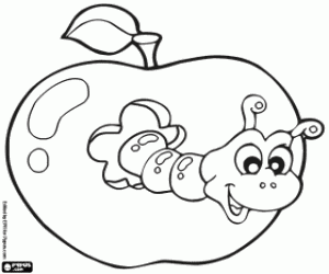 Pintar Cuc a una poma