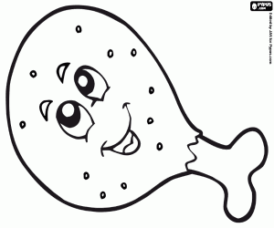 Pintar Cuixa de pollastre somrient