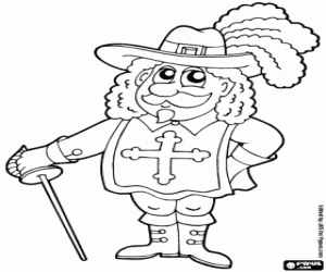 Pintar D'Artagnan, el més famós mosqueter