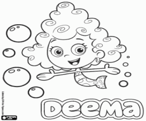 Pintar Deema la sirena, Bubble Guppies
