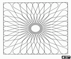 Pintar Del cercle d'un mandala quadrat