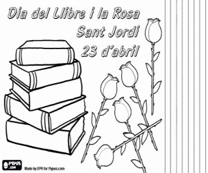 Pintar El dia del llibre i la rosa