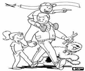 Pintar Dia del pare al parc