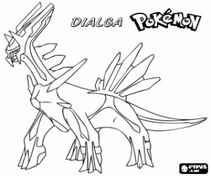 Pintar Dialga, un Pokémon drac