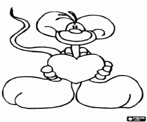 Pintar Diddle amb un gran cor