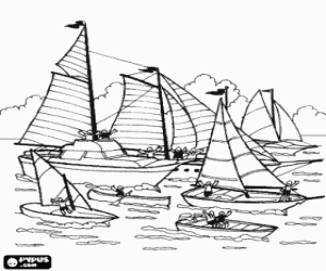 Pintar Diferents tipus de vaixells