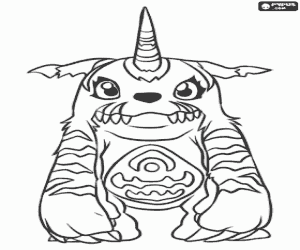 Pintar El digimon Gabumon