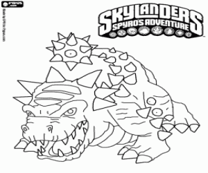 Pintar El dinosaure Skylander Bash