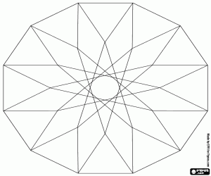Pintar Dodecagon format per estrelles