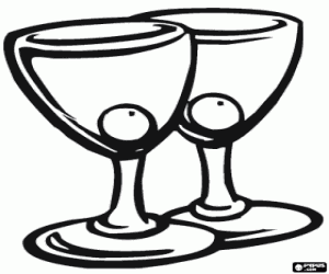 Pintar Dos còctels amb les olives