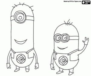 Pintar Dos minions, els esbirros