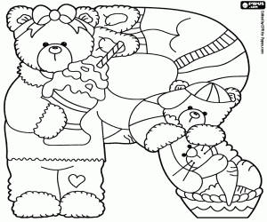 Pintar Dos óssos i un conill, la lletra R