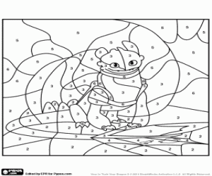 Pintar El drac Esdentegat, per nombres