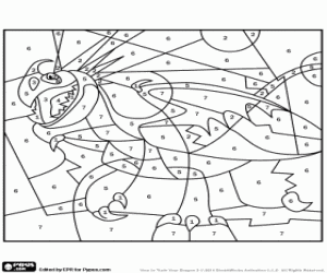 Pintar Drac de l'Astrid amb números