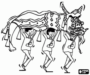 Pintar El drac xinès a la celebració