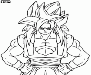 Pintar El guerrer super saiyan Son Goku