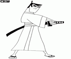 Pintar El Samurai Jack amb la katana