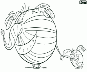 Pintar Un elefant de síndria amb el seu nadó