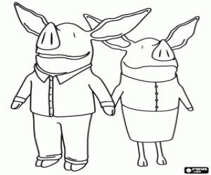 Pintar Els pares d'Olivia la porqueta