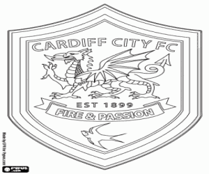 Pintar Emblema de Cardiff City FC