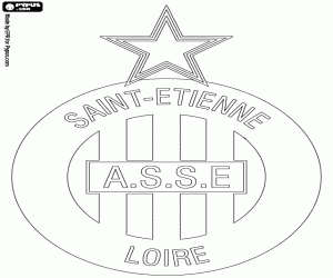Pintar Emblema del AS Saint-Étienne
