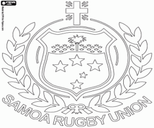 Pintar Emblema de l'equip de rugbi de Samoa