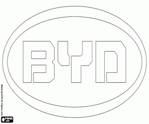 Pintar Emblema de la marca BYD Auto