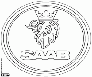 Pintar Emblema de la marca Saab