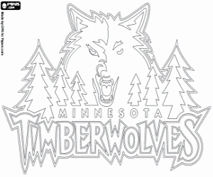 Pintar Emblema de Minnesota Timberwolves