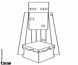 Pintar Un enderman amb un pastís, Minecraft