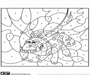 Pintar Enorme drac, color per números