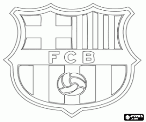 Pintar Escut del FC Barcelona, el Barça
