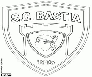 Pintar Escut del Sporting Club de Bastia