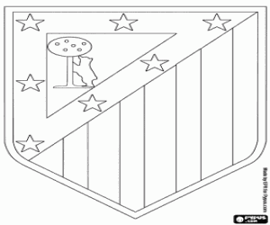 Pintar Escut de l'Atlètic de Madrid