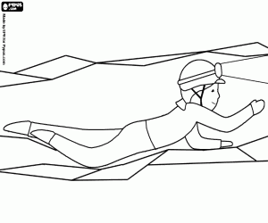 Pintar Un espeleòleg en una cova estreta