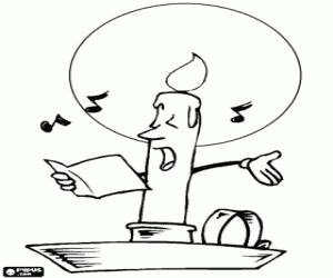 Pintar Espelma de Nadal cantant nadales