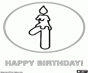 Pintar Una espelma encesa amb el número u