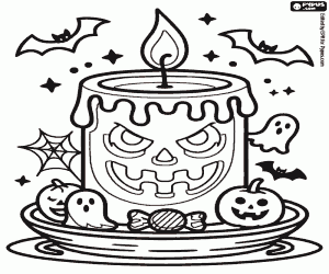 Pintar Una espelma de Halloween