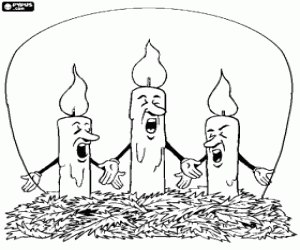 Pintar Les espelmes cantant nadales