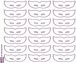 Pintar Estampat amb màscares de Carnaval