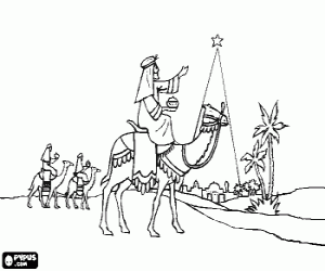 Pintar Estrella de Nadal i els tres Reis Mags