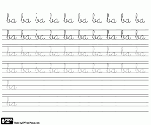 Pintar Exercicis de cal·ligrafia amb la B