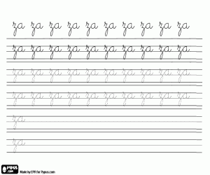 Pintar Exercicis de cal·ligrafia amb ZA